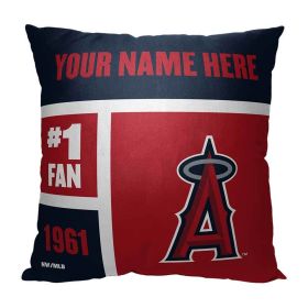 [Personalization Only] OFFICIAL MLB Colorblock Pillow - Los Angeles Angels
