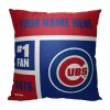 [Personalization Only] OFFICIAL MLB Colorblock Pillow - Chicago Cubs