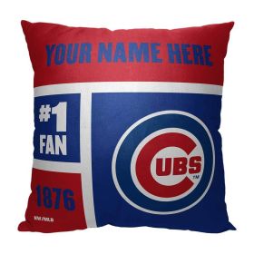 [Personalization Only] OFFICIAL MLB Colorblock Pillow - Chicago Cubs