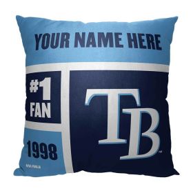 [Personalization Only] OFFICIAL MLB Colorblock Pillow - Tampa Bay Rays