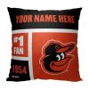 [Personalization Only] OFFICIAL MLB Colorblock Pillow - Baltimore Orioles