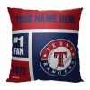 [Personalization Only] Texas Rangers Colorblock Personalized Pillow