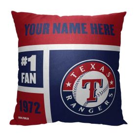 [Personalization Only] Texas Rangers Colorblock Personalized Pillow