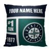 [Personalization Only] OFFICIAL MLB Colorblock Pillow - Seattle Mariners