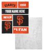 [Personalization Only] SF Giants Colorblock Personalized Silk Touch Sherpa Throw Blanket