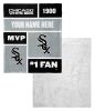 [Personalization Only] White Sox Colorblock Personalized Silk Touch Sherpa Throw Blanket