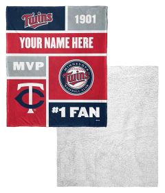 [Personalization Only] Twins Colorblock Personalized Silk Touch Sherpa Throw Blanket