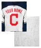 [Personalization Only] Indians OFFICIAL MLB Jersey Personalized Silk Touch Sherpa Throw Blanket, 50" X 60"