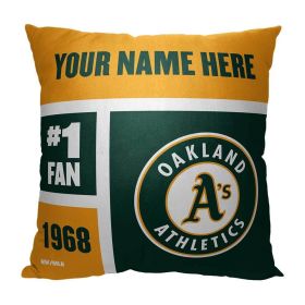[Personalization Only] Oakland Athletics Colorblock Personalized Pillow