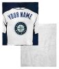[Personalization Only] Mariners OFFICIAL MLB Jersey Personalized Silk Touch Sherpa Throw Blanket, 50" X 60"