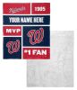 [Personalization Only] Nationals Colorblock Personalized Silk Touch Sherpa Throw Blanket