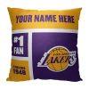 [Personalization Only] Los Angeles Lakers Colorblock Personalized Pillow