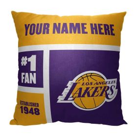 [Personalization Only] Los Angeles Lakers Colorblock Personalized Pillow
