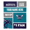 [Personalization Only] Charlotte Hornets - Colorblock Personalized Silk Touch Throw Blanket