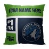 [Personalization Only] Minnesota Timberwolves Colorblock Personalized Pillow