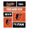 [Personalization Only] Orioles Colorblock Personalized Silk Throw
