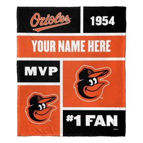 [Personalization Only] Orioles Colorblock Personalized Silk Throw