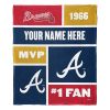 [Personalization Only] Braves Colorblock Personalized Silk Throw