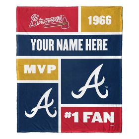 [Personalization Only] Braves Colorblock Personalized Silk Throw