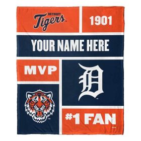 [Personalization Only] Tigers Colorblock Personalized Silk Throw