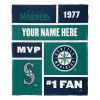 [Personalization Only] Mariners Colorblock Personalized Silk Throw