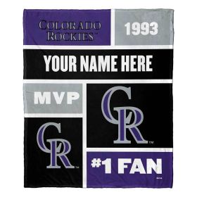 [Personalization Only] Rockies Colorblock Personalized Silk Throw
