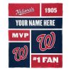 [Personalization Only] Nationals Colorblock Personalized Silk Throw