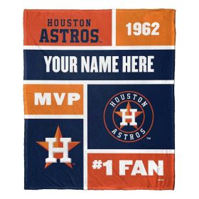 [Personalization Only] Astros Colorblock Personalized Silk Throw