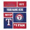 [Personalization Only] Rangers Colorblock Personalized Silk Throw