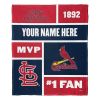 [Personalization Only] Cardinals Colorblock Personalized Silk Throw
