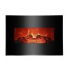 ZOKOP SF301-26A 26 inch 1400w Wall-mounted Fireplace Fake Wood / Single Color / Heating Wire / Mechanical / Black