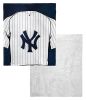 [Personalization Only] NY Yankees OFFICIAL MLB Jersey Personalized Silk Touch Sherpa Throw Blanket, 50" X 60"