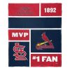 [Personalization Only] Cardinals Colorblock Personalized Silk Throw