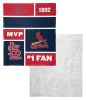 [Personalization Only] Cardinals Colorblock Personalized Silk Touch Sherpa Throw Blanket