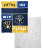 [Personalization Only] Brewers Colorblock Personalized Silk Touch Sherpa Throw Blanket