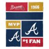 [Personalization Only] Braves Colorblock Personalized Silk Throw