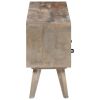 TV Stand Gray 51.2"x13.8"x20.1" Solid Rough Mango Wood
