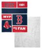 [Personalization Only] Red Sox Colorblock Personalized Silk Touch Sherpa Throw Blanket