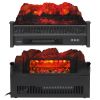 ZOKOP SF413-23A 23 Inch Fake Wood Without Frame Embedded 1400W Single Color / Fake Wood / Heating Wire / With Small Remote Control Black