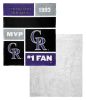 [Personalization Only] Rockies Colorblock Personalized Silk Touch Sherpa Throw Blanket