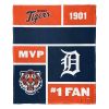 [Personalization Only] Tigers Colorblock Personalized Silk Throw