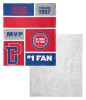 [Personalization Only] Detroit Pistons Colorblock Personalized Silk Touch Sherpa Throw Blanket