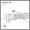 Mid-Century Modern Low Profile Media Console TV Stand; Walnut