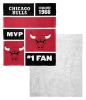 [Personalization Only] OFFICIAL NBA Colorblock Silk Touch Sherpa Throw Blanket - Chicago Bulls
