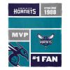 [Personalization Only] Charlotte Hornets - Colorblock Personalized Silk Touch Throw Blanket