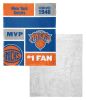 [Personalization Only] OFFICIAL NBA Colorblock Silk Touch Sherpa Throw Blanket -  New York Knicks