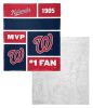 [Personalization Only] Nationals Colorblock Personalized Silk Touch Sherpa Throw Blanket