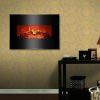 ZOKOP SF301-26A 26 inch 1400w Wall-mounted Fireplace Fake Wood / Single Color / Heating Wire / Mechanical / Black