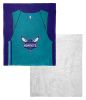 [Personalization Only] OFFICIAL NBA Jersey Silk Touch Sherpa Throw Blanket - Hornets