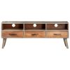 TV Stand Gray 51.2"x13.8"x20.1" Solid Rough Mango Wood